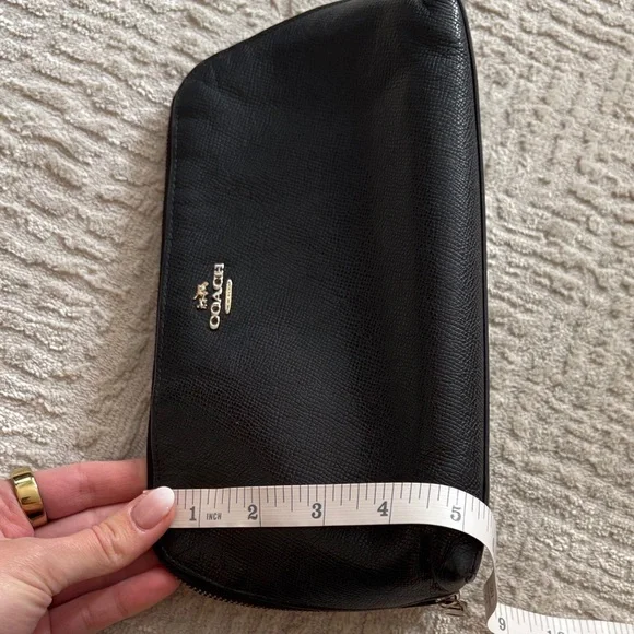 Coach Large Leather Cosmetic Pouch - Picture 6 of 6